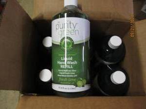 lot 231 image: case of 6 purity green liquid had w...