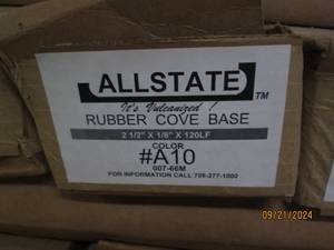 lot 296 image: 10 boxes of allstate rubber covebas...