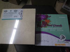 lot 336 image: 2 packages 5 wood panels 10 inch x ...