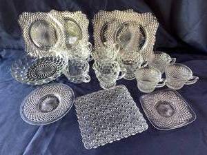 Sparkly Faceted Tableware including Fostoria