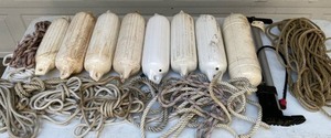Boat Fenders, Dock Rope and Hand Pump