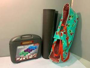 Fitness Gear with Yoga Mat and Weights