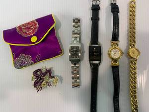 Ladies Fashion Jewelry Watches and Dragon Pin