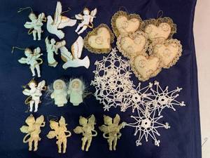 Angels, Hearts, Snowmen Ornaments