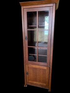 Narrow Wood Display Cabinet