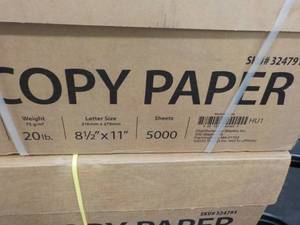 5000 sheets 8.5 x 11 White Copy Pa...