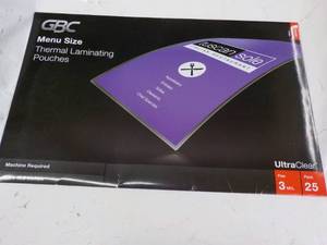 GBC Menu Size Thermal Laminating Po...