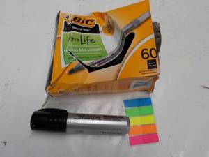 60 Bic Pens, Sharpie and Flags...