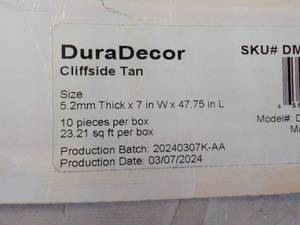8 ctns Dura Dcor Cliffside Tan Fl...