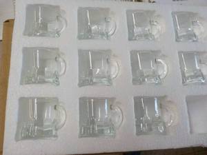 11 New Glass Mug Shot Glasses...
