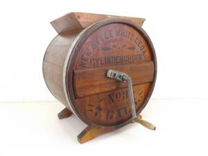 Antique White Cedar Wood Butter Churn