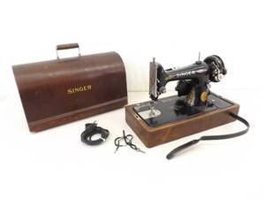 Antique WORKING Singer Electric Sewing Machine wKnee Pedal, Hood, and Key