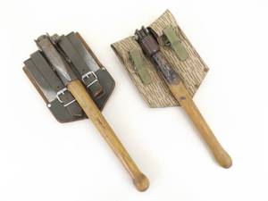 Lot of 2 Vintage Folding Military Shovels