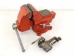 Large Wilton 4 Jaw Swivel Bench Vise and a Small Hobby Vise