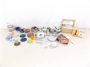 Lot of Childs Dollhouse Dishes, Baking, etc.