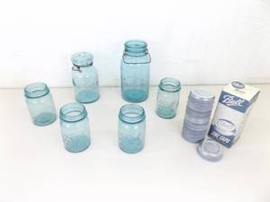 Lot of Ball etc. Mason Jars and an Original New Old Stock 12 Pack of Zinc Lids