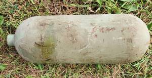 lot 589 image: Steel Cylinder Very cool Yard art