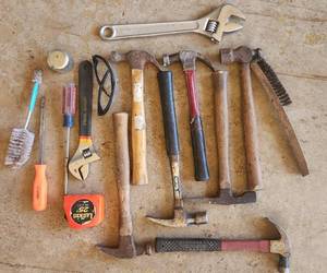 lot 635 image: Nice Tool Lot Hammers Crescent Wrench 