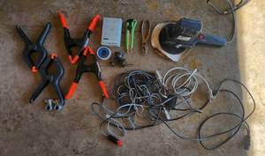 lot 636 image: Sander - Polisher - Clamps - Cables - Wires