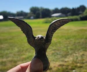 lot 647 image: Eagle Metal Ornament Metal 3.5