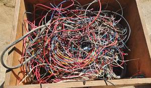 lot 654 image: LARGE Box on Wheels FULL of Copper Wiring ng