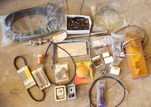 lot 659 image: Hardware of all sorts Bolts Screws Hoses Belts Safety Light 