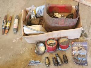 lot 660 image: Hardware Lot Fuses Bolts Meters 