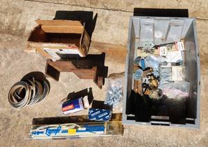 lot 677 image: Lot of Hardware Bolts, Washers,  Ignition Components, Vice grips, Tile Spacers