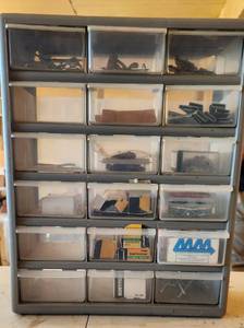 lot 693 image: Hardware Parts Bin Full of Hardware