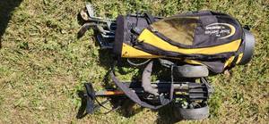 lot 711 image: Golf Clubs, Bag & Pull Cart