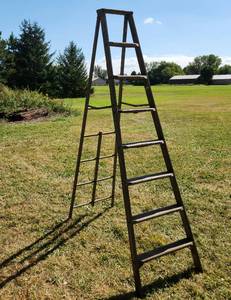lot 745 image: Vintage Wooden Ladder Art piece for garden