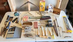 lot 754 image: Very nice Tool lot, Stanley, Files &  File Handles, Joint & Circular Saw Set 