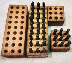 lot 56 image: Metal Stamps & Letters Complete set