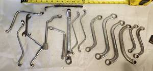 lot 123 image: Mechanics Angled Wrenches Lot S Shaped