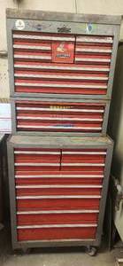 lot 243 image: 3 Piece Craftsman Tool Chest on Wheels