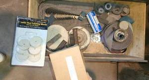 lot 19 image: Glass Polishing kit, Buffing Roll Sandpaper