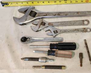 lot 139 image: Craftsman Ratchet, Crescent Wrenches, Nut Driver
