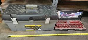 lot 280 image: Stanley Tool Box 24 Metal Socket Tool Box