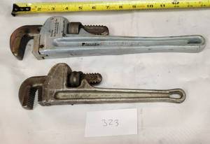 lot 323 image: Pittsburgh Pipe Wrenches