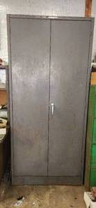 lot 355 image: Grey Metal Cabinet