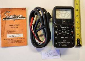 lot 392 image: Simpson Volt Amp Meter