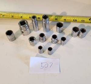 lot 507 image: SNAP ON MISC SOCKETS X 13