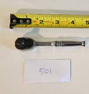 lot 501 image: SNAP ON  STUBBY CHROME DRIVE RATCHET