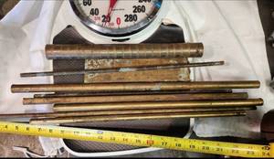 lot 181 image: Brass Lot Rods 18 lbs