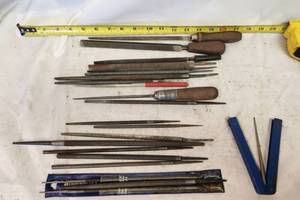 lot 157 image: HUGE Lot Flat Files  Round and Triangle