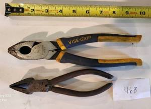 lot 468 image: Pliers Lot and Vise Grips