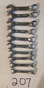 lot 207 image: S&K Tools Stubby Combo 12 Point Wrench Set