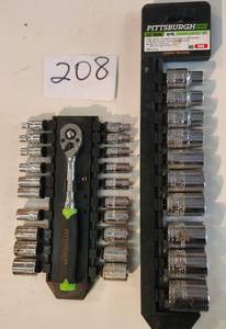 lot 208 image: PITTSBURGH Pro Chrome Socket Set