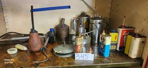 lot 345 image: Entire Shelf Canisters, Oils of all kinds
