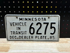 lot 30 image: Vintage License Plate